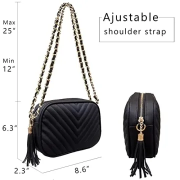 Trendy Quilted Crossbody Purse for Women Stylish Handbag