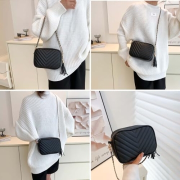 Trendy Quilted Crossbody Purse for Women Stylish Handbag