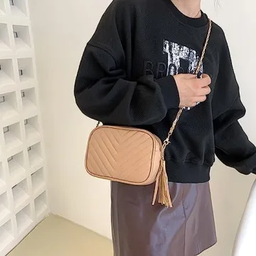 Trendy Quilted Crossbody Purse for Women Stylish Handbag