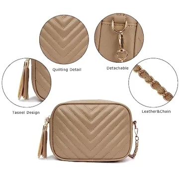 Trendy Quilted Crossbody Purse for Women Stylish Handbag