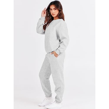 Women's Cozy Two Piece Sweatsuit - Stylish Fall Outfit