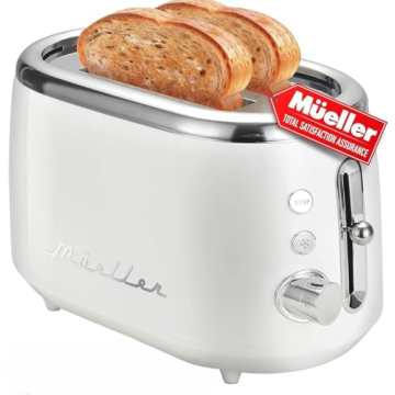 Stylish Mueller Retro Toaster with Browning Levels