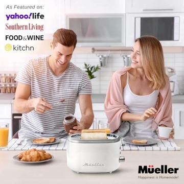 Stylish Mueller Retro Toaster with Browning Levels