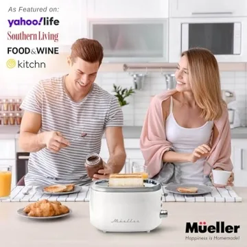 Stylish Mueller Retro Toaster with Browning Levels