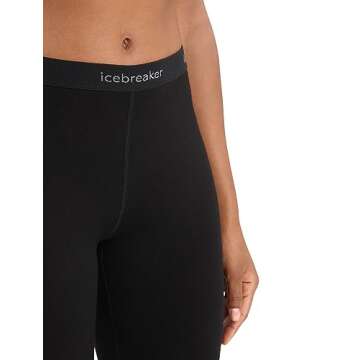 Icebreaker Merino Women's 260 Tech Leggings, Black, Medium