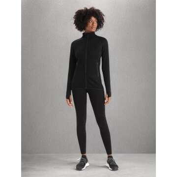 Icebreaker Merino Women's 260 Tech Leggings, Black, Medium