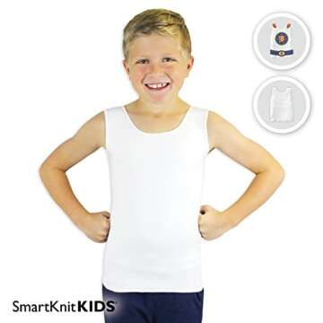 SmartKnitKIDS Compresso-T Deep Pressure Sensory Compression Undershirt - Alternative to Vest (White,...