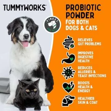 TummyWorks Probiotic Powder for Dogs & Cats. Probiotics For Digestive Health, Immune Support, Diarrh...