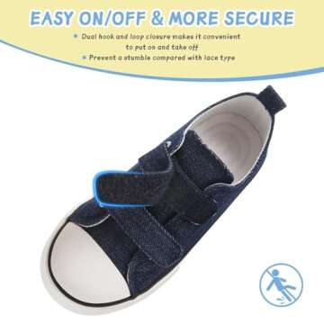 AOVOG Toddler Canvas Shoes Girls Boys Tennis Sneakers Little Kids Breathable Walking Casual Shoes Du...