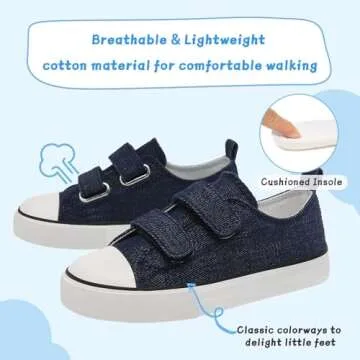 AOVOG Toddler Canvas Sneakers for Active Kids