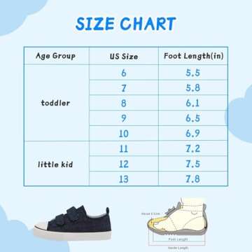 AOVOG Toddler Canvas Shoes Girls Boys Tennis Sneakers Little Kids Breathable Walking Casual Shoes Dual Hook and Loop, Dark Blue, 9