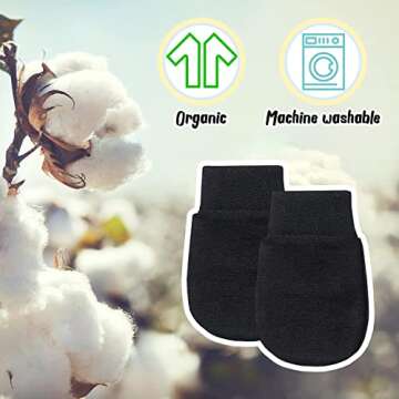 Baby Mittens, 6 Pairs Newborn Mittens No Scratch Mittens Newborn, Baby Gloves 0-6 Months, Baby Mittens 0-6 Months, Newborn Gloves, Guantes Para Bebes De 0-3 Meses, Eczema Gloves (Set D)