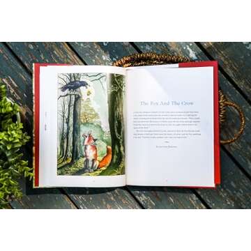 Aesop's Fables Hardcover: The Classic Edition by acclaimed illustrator, Charles Santore (Bedtime Stories With Moral Lessons) (Charles Santore Children's Classics)