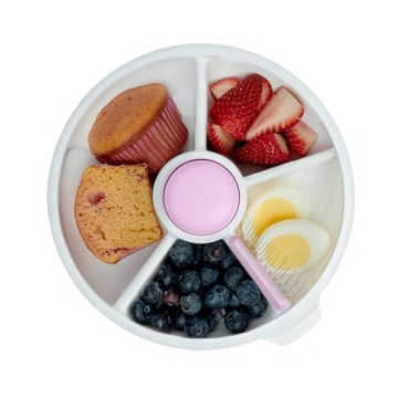 GoBe Kids Large Snack Spinner Slide Bundle - Fun and Functional Snack Container with 4 Compartment D...