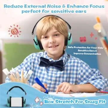 MelonArt Kids Ear Protection Earmuffs Comfortable Adjustable Noise Reduction