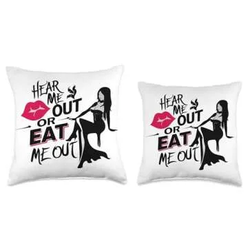 Playful Hear Me Out or Eat Me Out Graphic Top for Adults