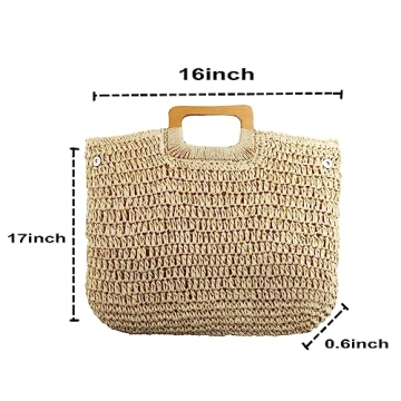 Stylish Handwoven Straw Beach Bag Summer Essential