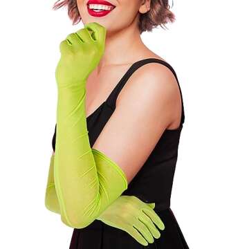 Luwint Long Mesh Gloves for Opera Dress & Cosplay Events
