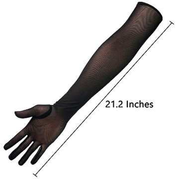 Luwint Long Mesh Gloves for Opera Dress & Cosplay Events