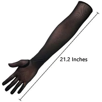 Luwint Long Mesh Gloves for Opera Dress & Cosplay Events