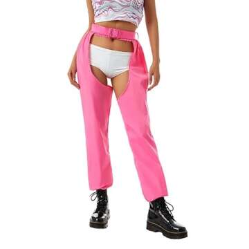 Stylish Women Buckle Bottomless Pants for Trendy Outfits