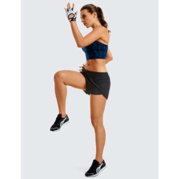 CRZ YOGA Women's Quick Dry Running Shorts with Pocket