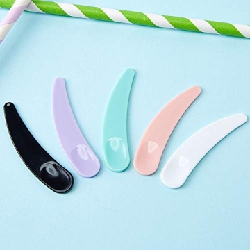 100 Mini Disposable Cosmetic Spatulas in Bright Colors