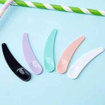 100 Mini Disposable Cosmetic Spatulas in Bright Colors