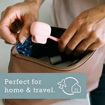 Haven Toothbrush Cover - Fits Electronic and Manual Toothbrushes - Toothbrush Case Holder for Travel - Set of Two Tooth Brush Cap Protectors (Blue and Charcoal Gray)