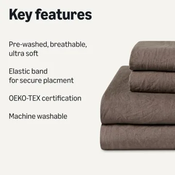 Amazon Basics Brushed Microfiber Sheet Set: Extra Soft & Eco-Friendly 4-Piece Set