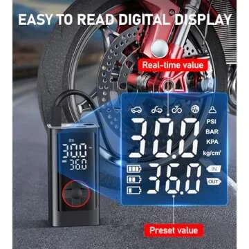 Portable Tire Inflator Air Compressor 150PSI Fast Pump