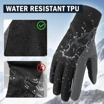 OZERO Men's Touchscreen Winter Gloves - Warm & Windproof