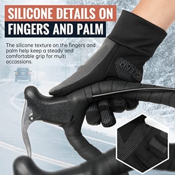 OZERO Men's Touchscreen Winter Gloves - Warm & Windproof