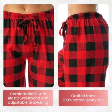 Just Love Women Buffalo Plaid Pajama Pants for Comfort