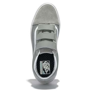 Vans Unisex-Adult Old Skool V ComfyCush Safe Space Skate Shoes, Drizzle/True White, 9.5 Women/8 Men
