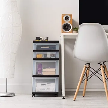 IRIS USA 4-Drawer Rolling Storage Cart with Wheels