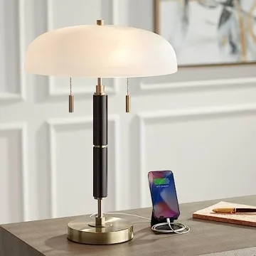 Possini Euro Design Wyndham 23" Modern Glam Desk Lamp with USB Ports