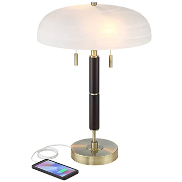 Possini Wyndham Desk Lamp with Dual USB Ports