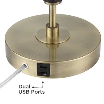 Possini Wyndham Desk Lamp with Dual USB Ports