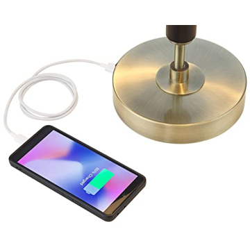 Possini Wyndham Desk Lamp with Dual USB Ports