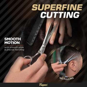 Fagaci Professional Hair Scissors 6” Extremely Sharp Blades, Fine Cutting Blades, Hair Cutting Sci...