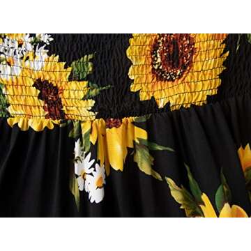 ONEYIM Women's Dress Summer Floral Long Sleeve Off Shoulder Casual Mini Dresses