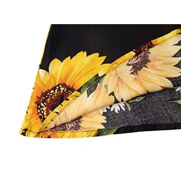 ONEYIM Women's Dress Summer Floral Long Sleeve Off Shoulder Casual Mini Dresses