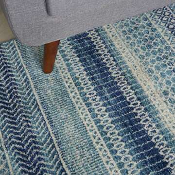 Nourison Passion Navy Blue Area Rug - Stylish & Easy-Cleaning