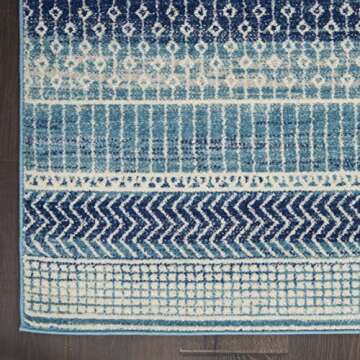 Nourison Passion Navy Blue Area Rug - Stylish & Easy-Cleaning