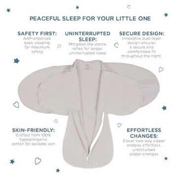 LullaBaby Double Dream Swaddle for Safe Sleep, 0-2 Months
