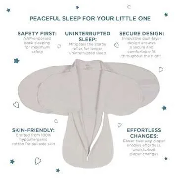 LullaBaby Double Dream Swaddle for Safe Sleep, 0-2 Months