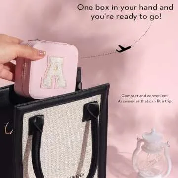 Personalized Travel Jewelry Box Gift for Women and Girls