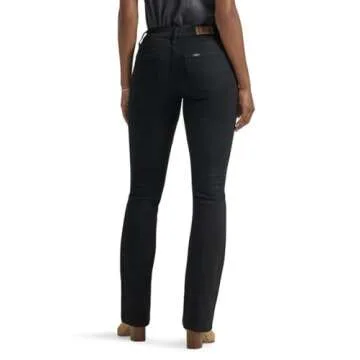 Lee Women's Legendary Mid Rise Bootcut Jean Black 14 Long