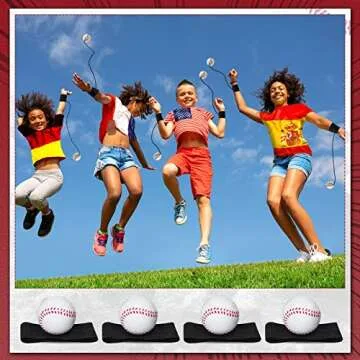 Jerify 30 Pcs Wrist Return Ball for Sports Fun and Practice